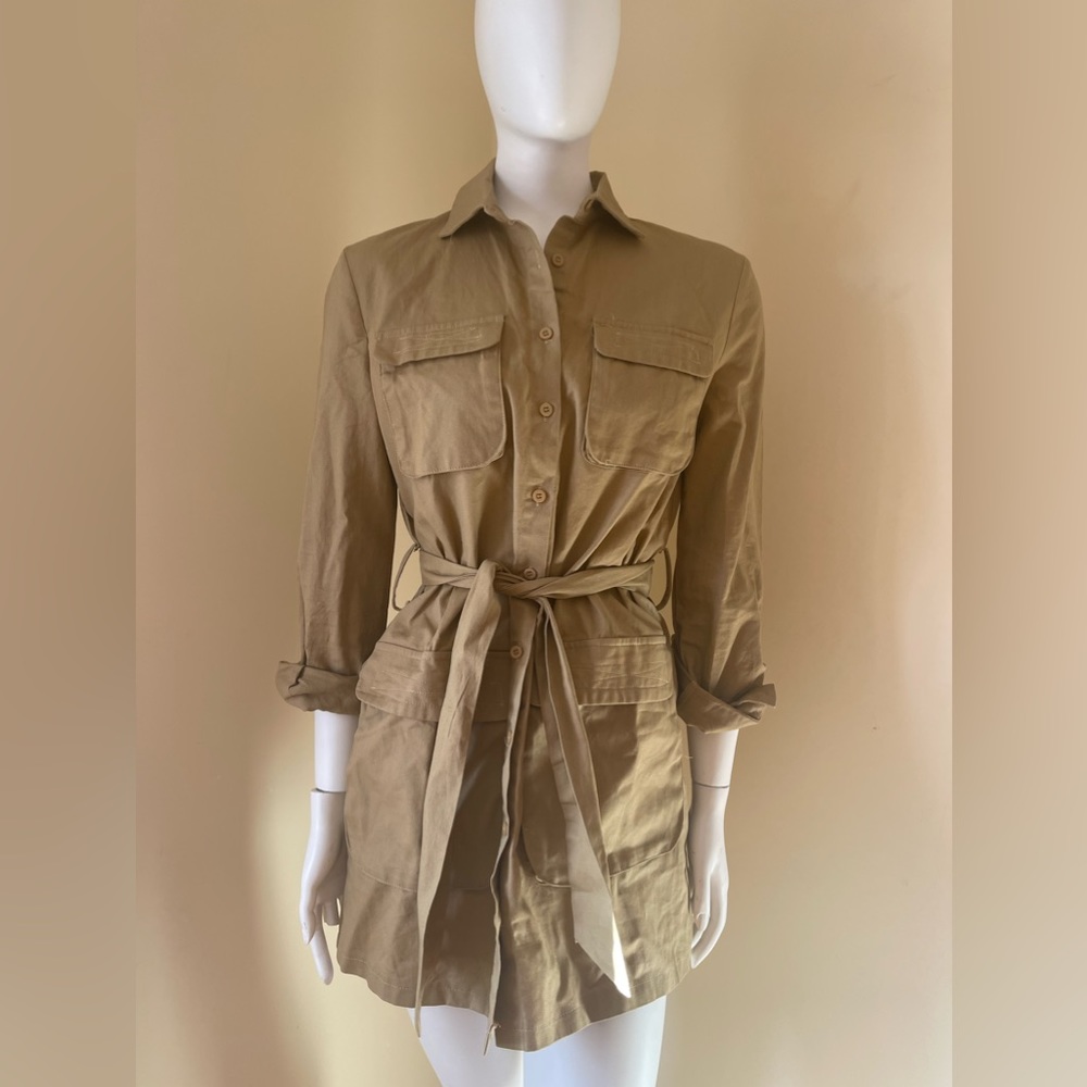Utility Tie Waist Shirt Dress